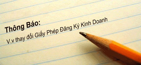 Thay đổi đăng ký kinh doanh