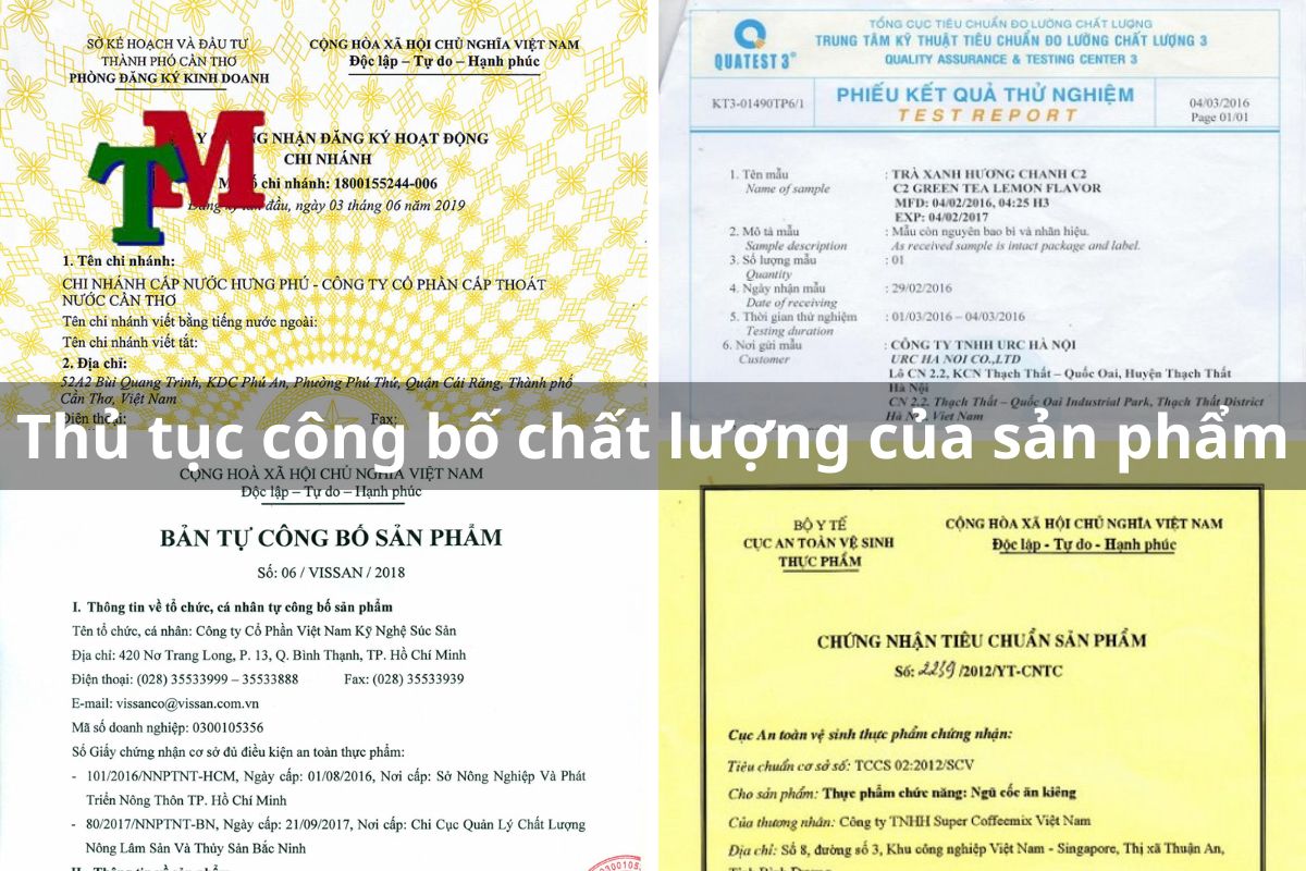 Thủ tục công bố chất lượng của sản phẩm