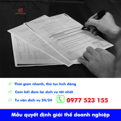 Mẫu quyết định giải thể doanh nghiệp 36 Mẫu quyết định giải thể doanh nghiệp
