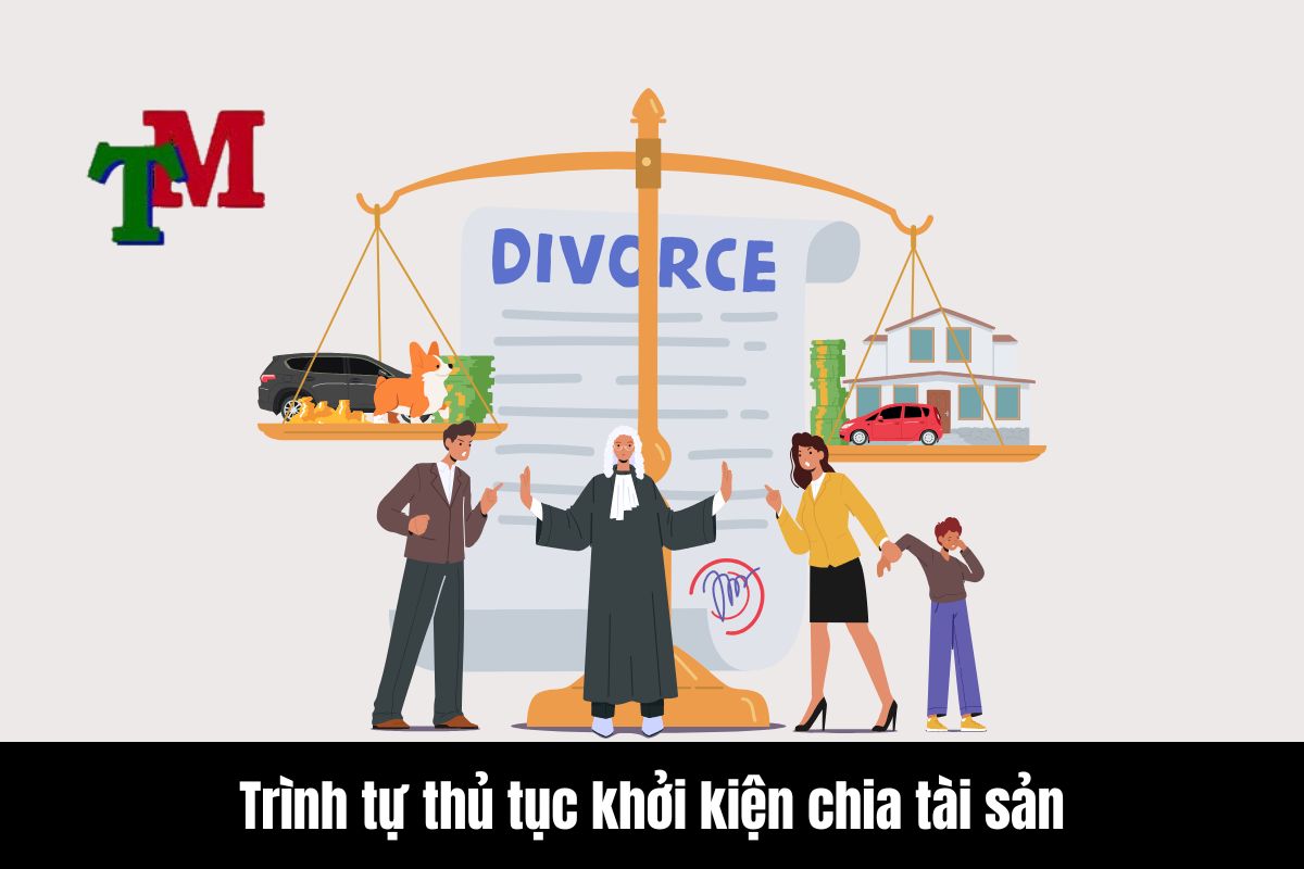 Trình tự thủ tục khởi kiện chia tài sản sau ly hôn