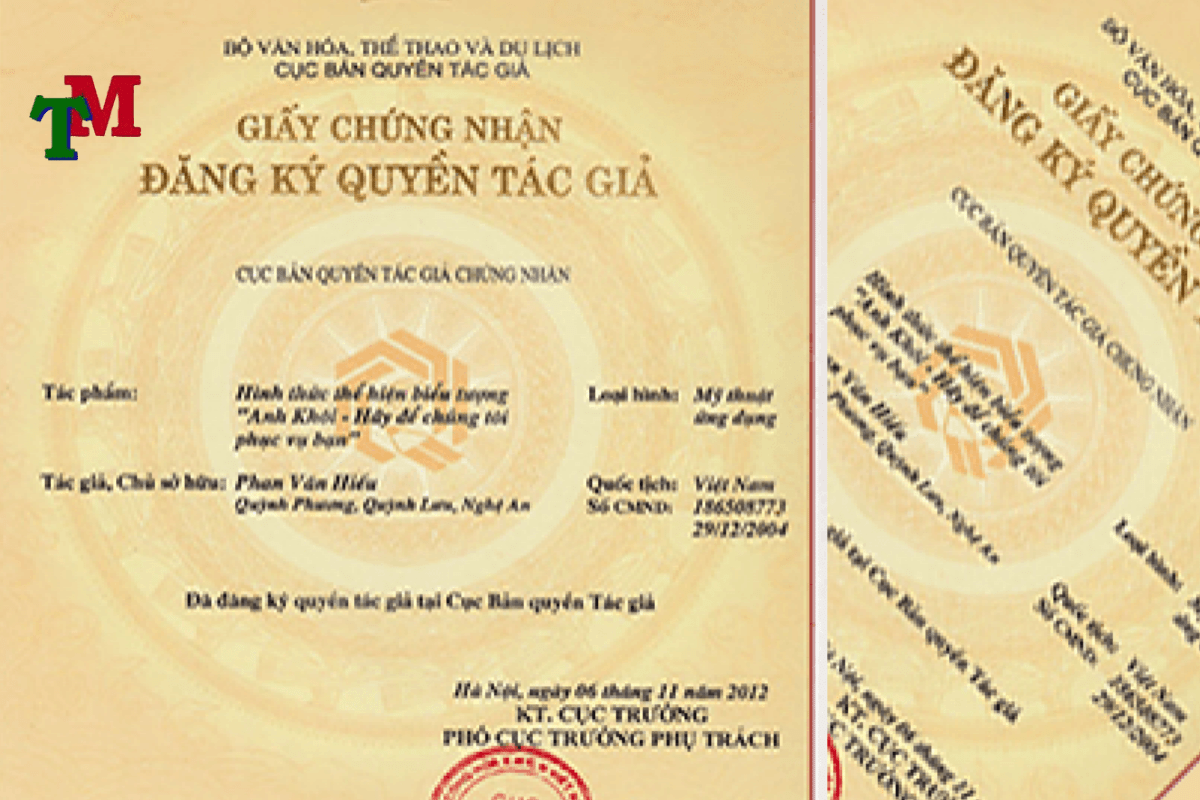 Dịch vụ đăng ký bản quyền tác giả - Dịch vụ trọn gói từ A- Z 1 GCN đăng ký quyền tác giả