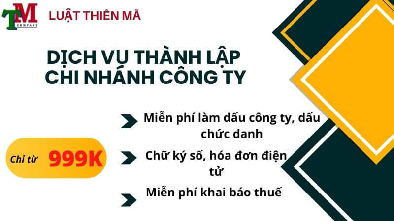 dịch vụ thành lập chi nhánh công ty luật thiên mã