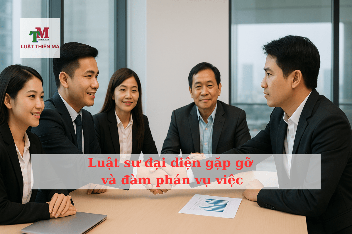 Dịch vụ thuê luật sư riêng cho doanh nghiệp - Công ty Luật Thiên Mã 4 Luật sư đại diện gặp gỡ và đàm phán vụ việc