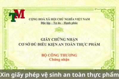Xin giấy phép vệ sinh an toàn thực phẩm