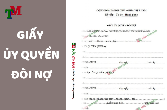 giấy ủy quyền đòi nợ