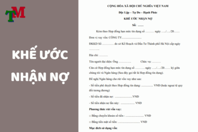 khế ước nhận nợ