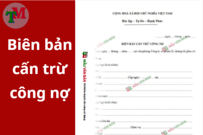 biên bản cấn trừ công nợ