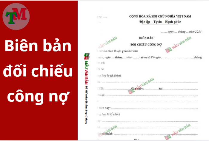 Mẫu biên bản đối chiếu công nợ mới nhất 1 biên bản dối chiếu công nợ