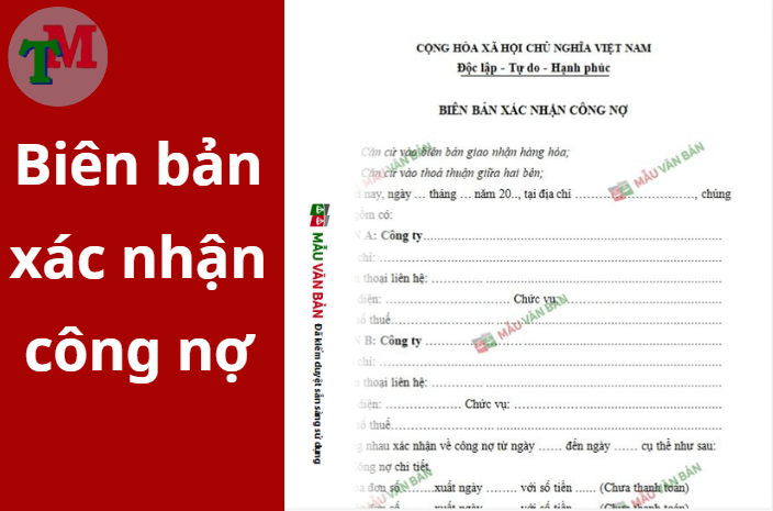 biên bản xác nhận công nợ - Mẫu biên bản xác nhận dành cho chủ thể là cá nhân