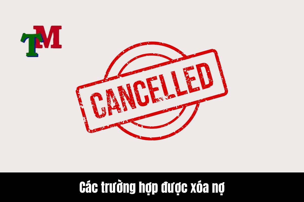 Các trường hợp được xóa nợ