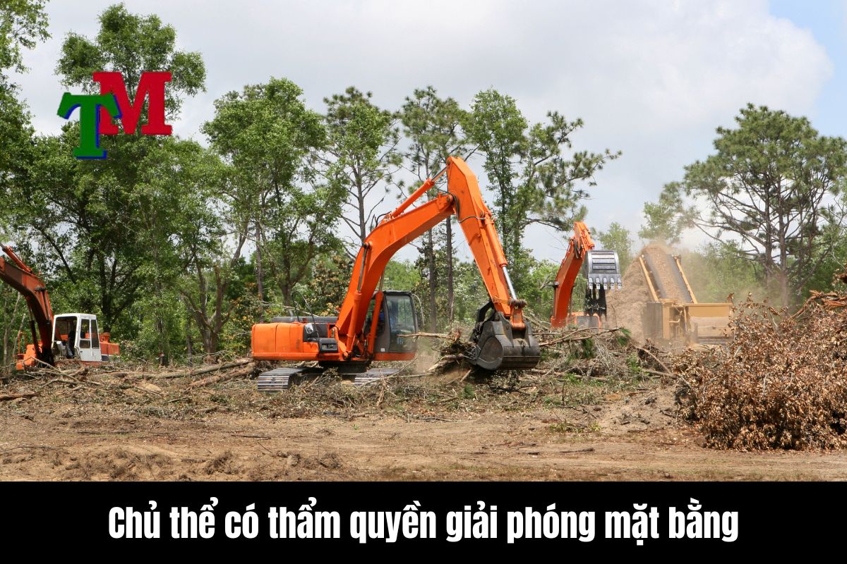 Khấu trừ tiền bồi thường giải phóng mặt bằng xử lý thế nào khi nhà nước thu tiền sử dụng đất? 2 Chủ thể có thẩm quyền giải phóng mặt bằng