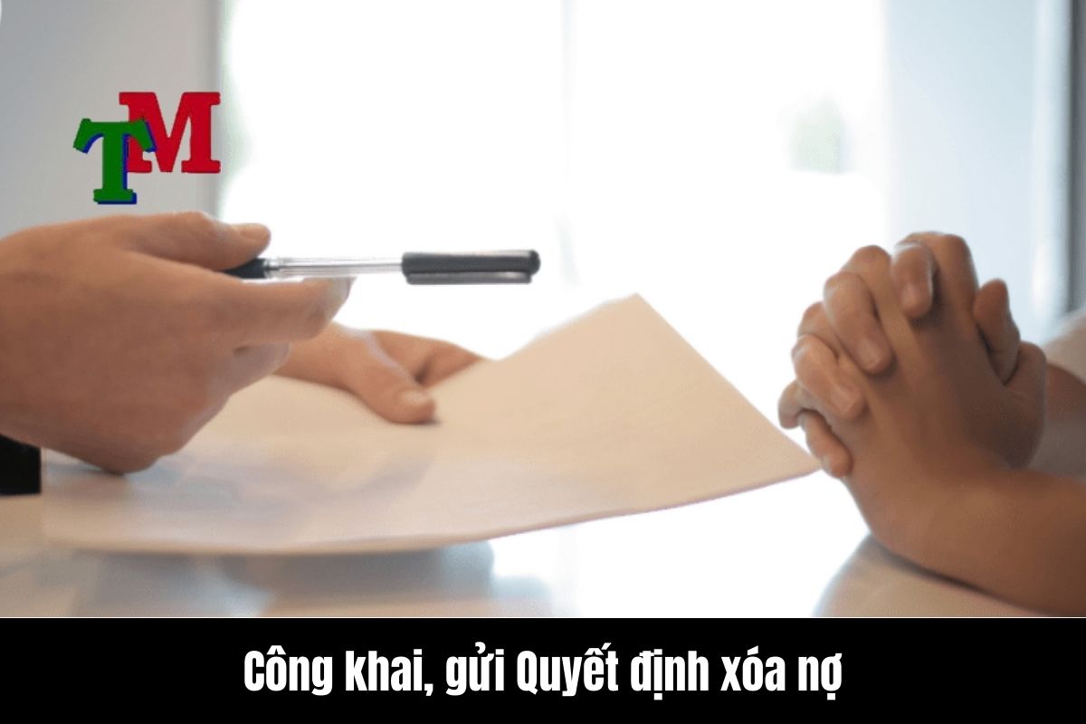 Công khai, gửi Quyết định xóa nợ