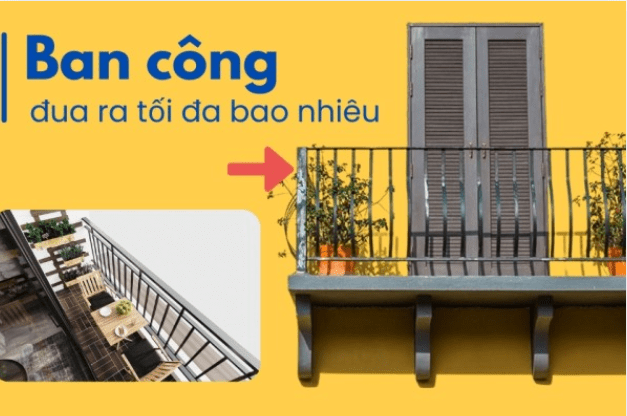 Xây nhà có được đua ban công không? 2 đua ban công
