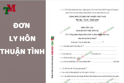 Mẫu đơn ly hôn thuận tình mới nhất 23 đơn thuận tình ly hôn