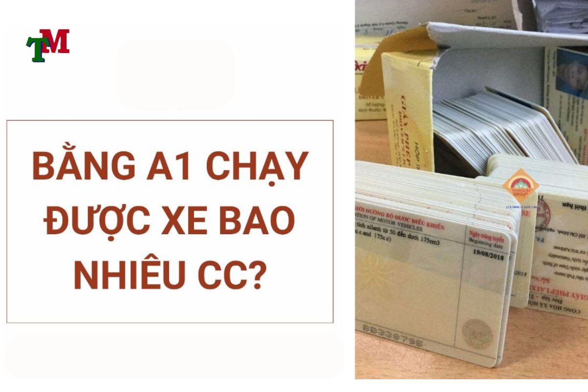 Bằng A1 chạy được xe bao nhiêu cc?