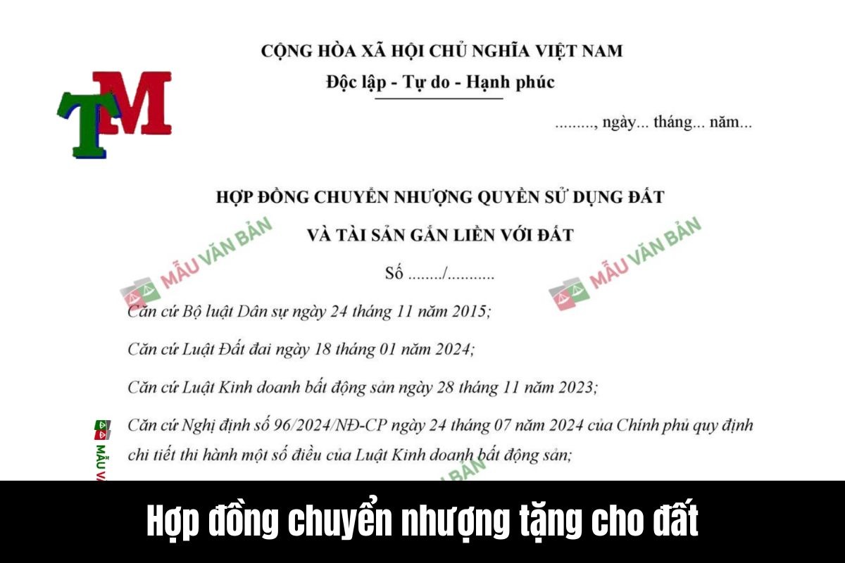 Hợp đồng chuyển nhượng tặng cho đất