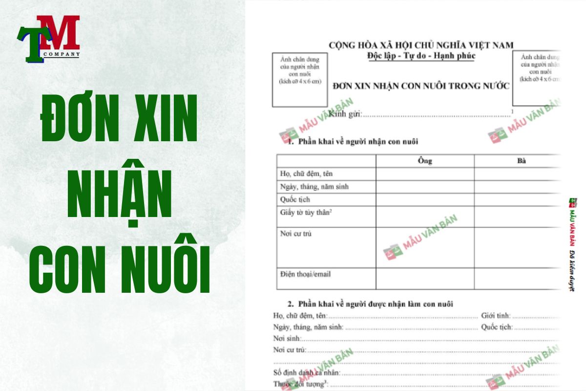 don xin nhan con nuoi