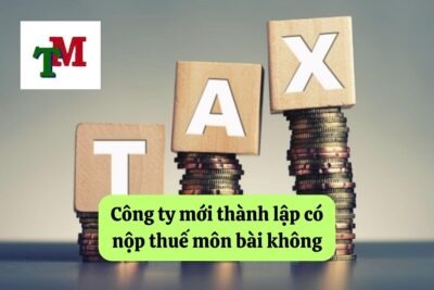 14. cty moi thanh lap co nop thue mon bai khong