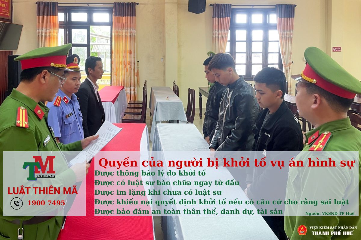 Quyền của người bị khởi tố vụ án hình sự