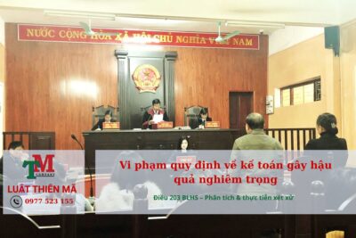 Vi phạm quy định về kế toán gây hậu quả nghiêm trọng
