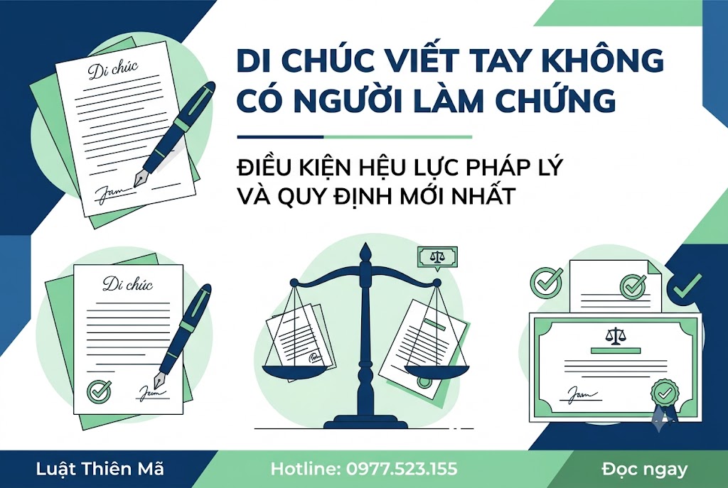 Di chúc viết tay không có người làm chứng có hiệu lực không? 1 Di chúc viết tay không có người làm chứng