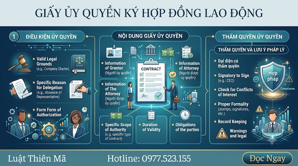 Giấy ủy quyền ký hợp đồng lao động Mẫu và quy định cần biết
