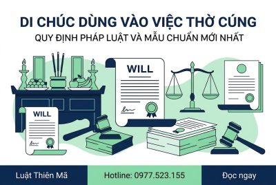 Mẫu di chúc dùng vào việc thờ cúng