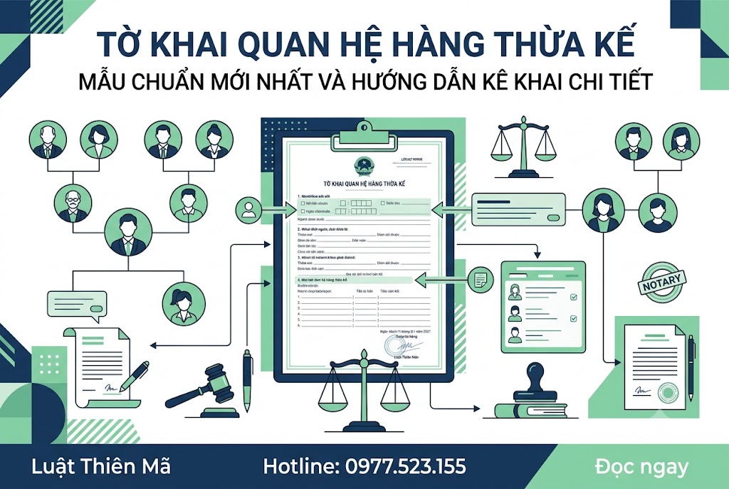 tờ khai quan hệ thừa kế theo pháp luật - mẫu chuẩn mới nhất và hướng dẫn kê khai